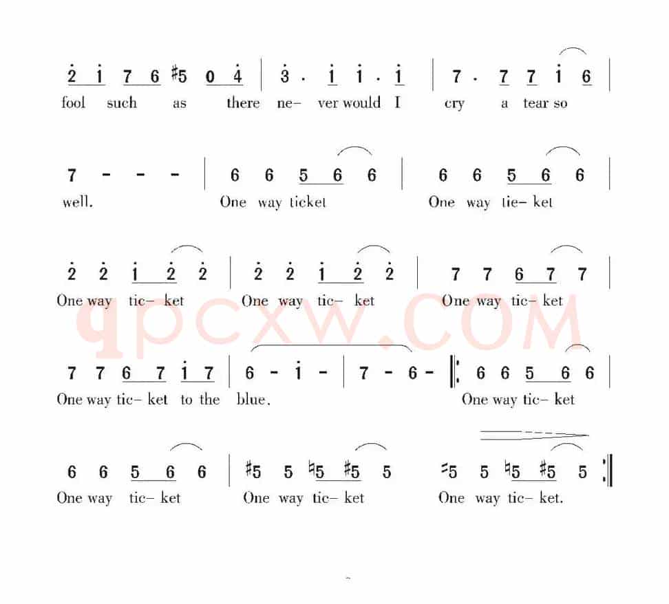[美]单程车票（电影《单程车票》插曲）