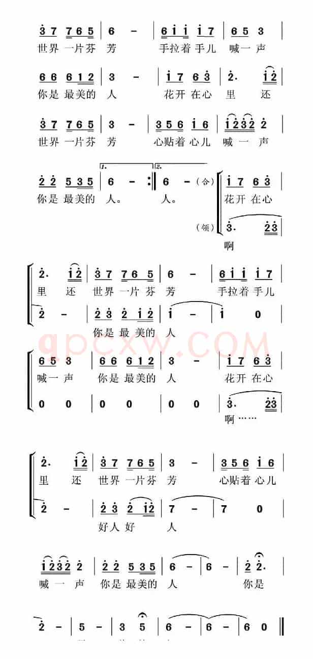 最美的人（韩雪词 刘伟曲）