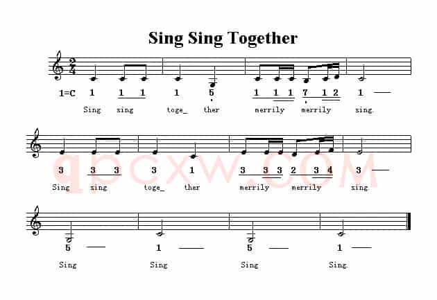 Sing sing together（一起来唱歌）（英文儿歌）