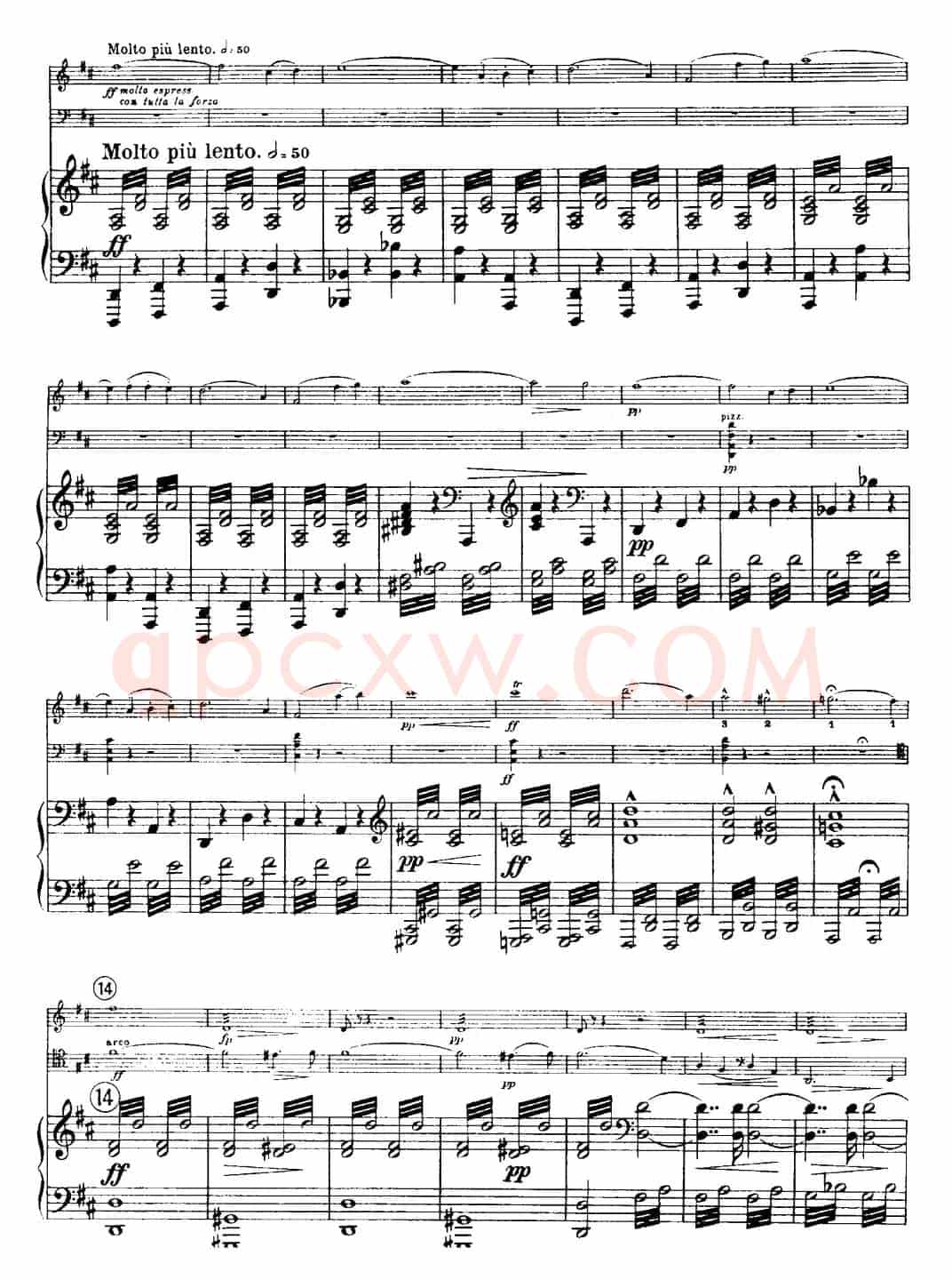 Franck《Piano Trio Op.1 No.1,F-sharp minor》(Ⅲ、小提琴+大提琴+钢琴伴奏)