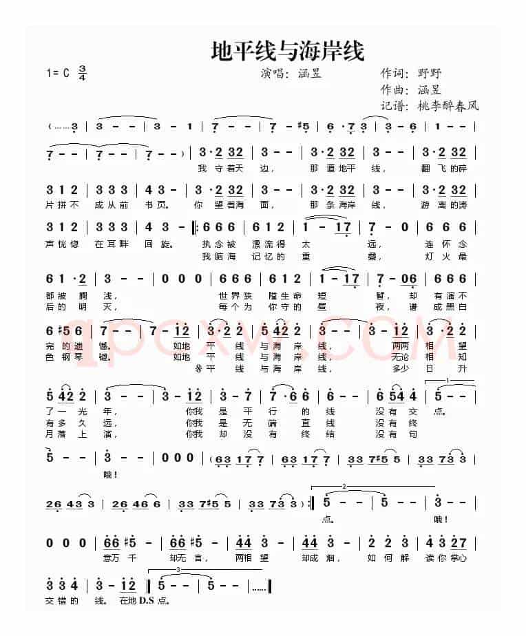 地平线与海岸线