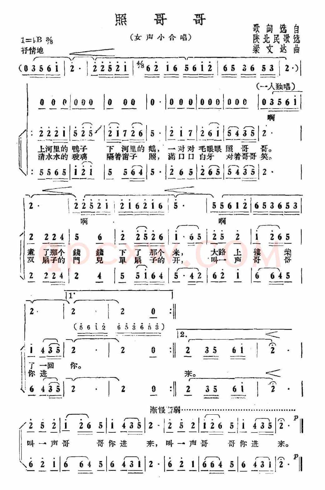 照哥哥（女声小合唱）