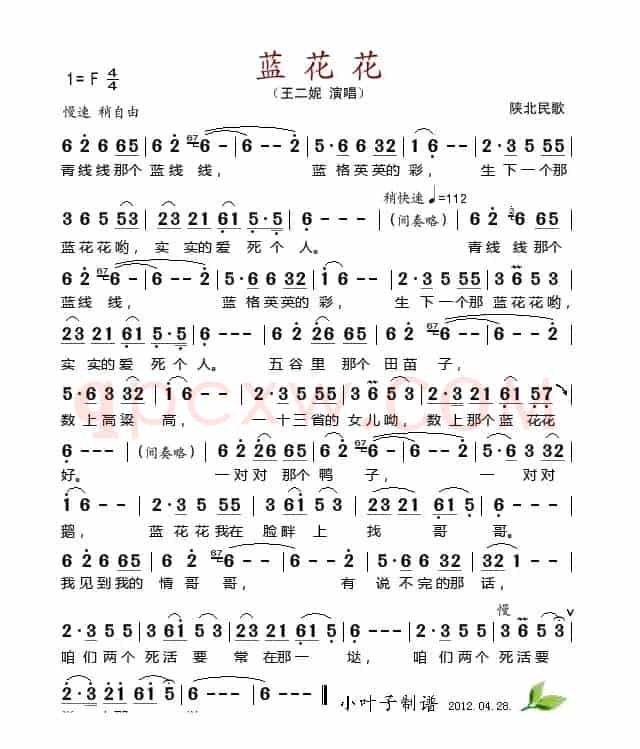 蓝花花（王二妮演唱版）