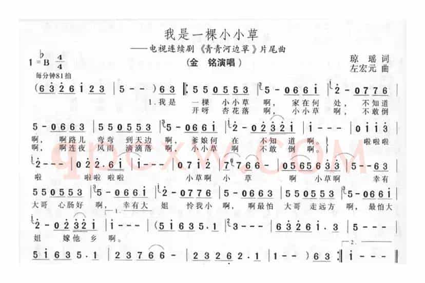我是一棵小小草（电视句《青青河边草》片尾曲）