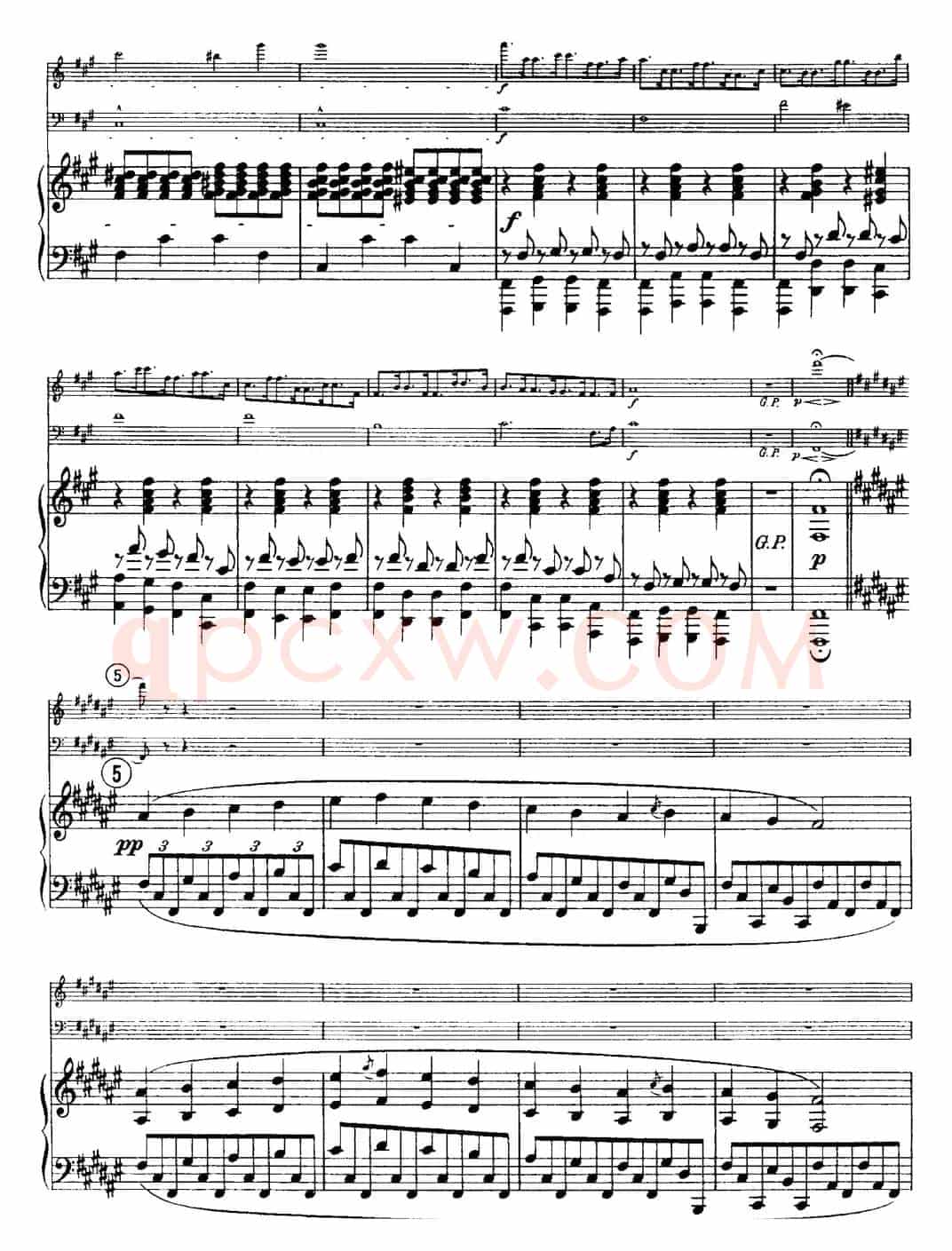 Franck《Piano Trio Op.1 No.1,F-sharp minor》(Ⅰ、小提琴+大提琴+钢琴伴奏)