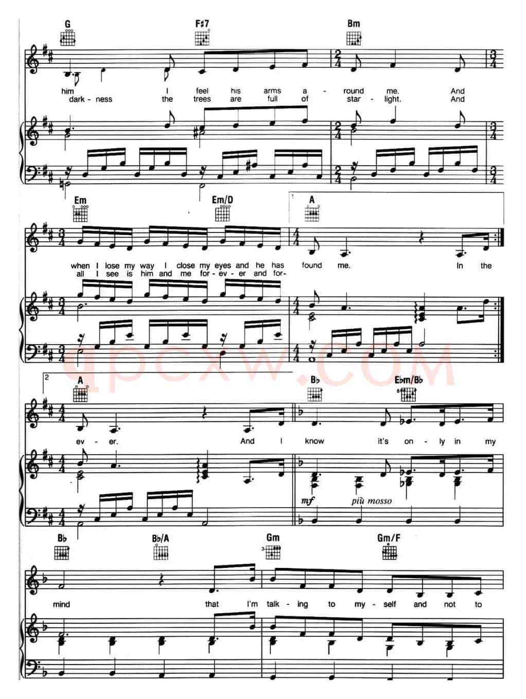 On My Own(音乐剧《悲惨世界》(Les Miserables)选曲、正谱 )