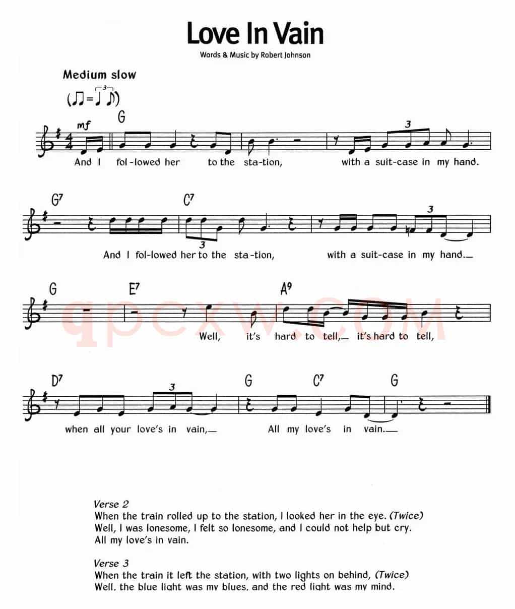 蓝调音乐：Love In Vain