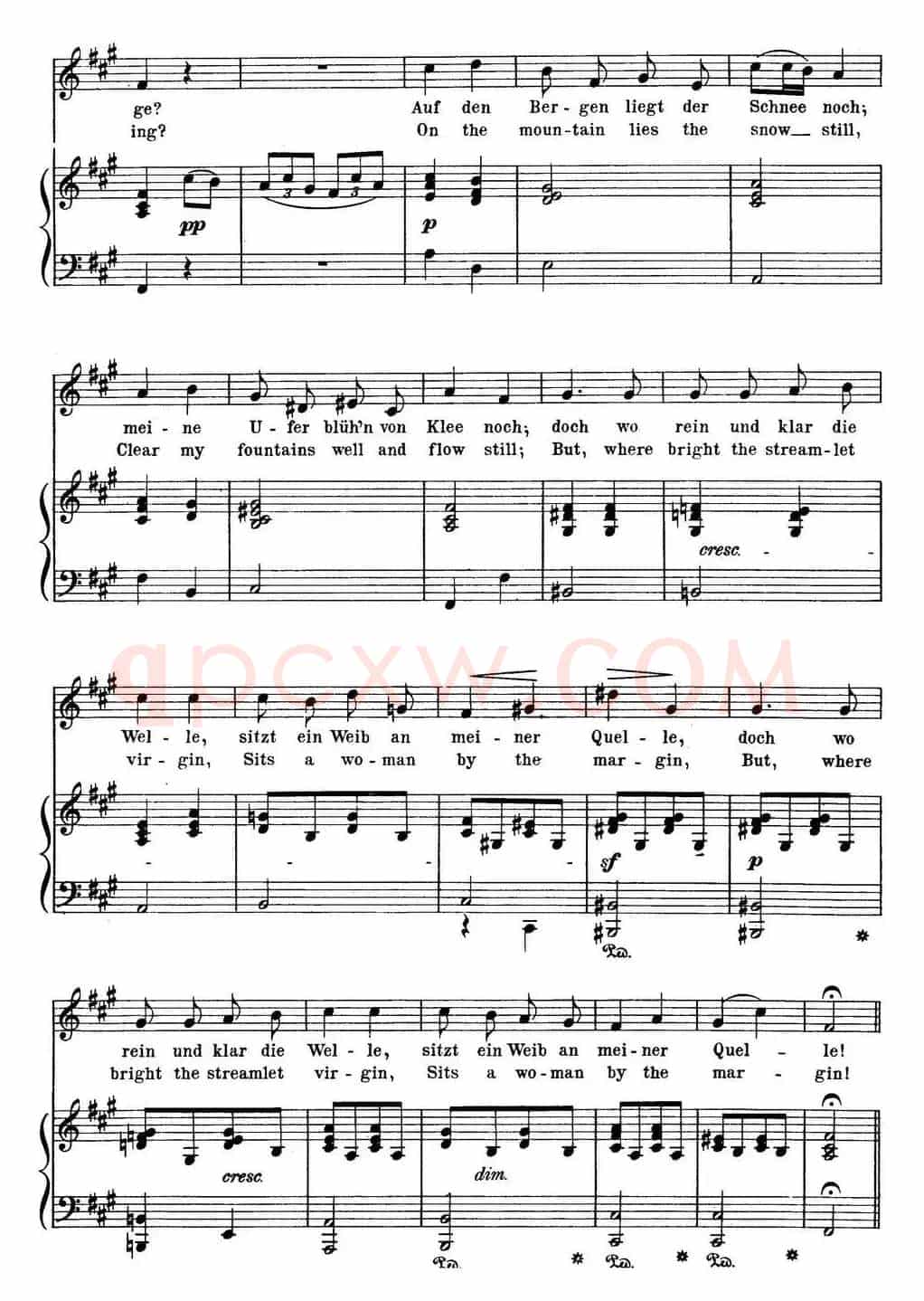 Chopin-17 Polish Songs Op.74,No.3(Trube Wellen. Troubled Waters.)(钢琴伴奏谱)