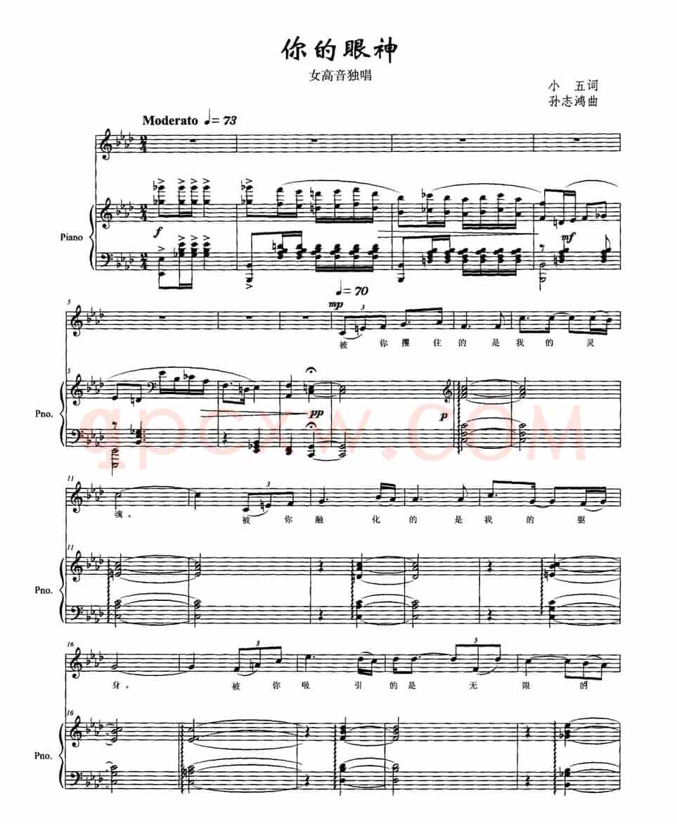 你的眼神（小五词 孙志鸿曲、正谱）