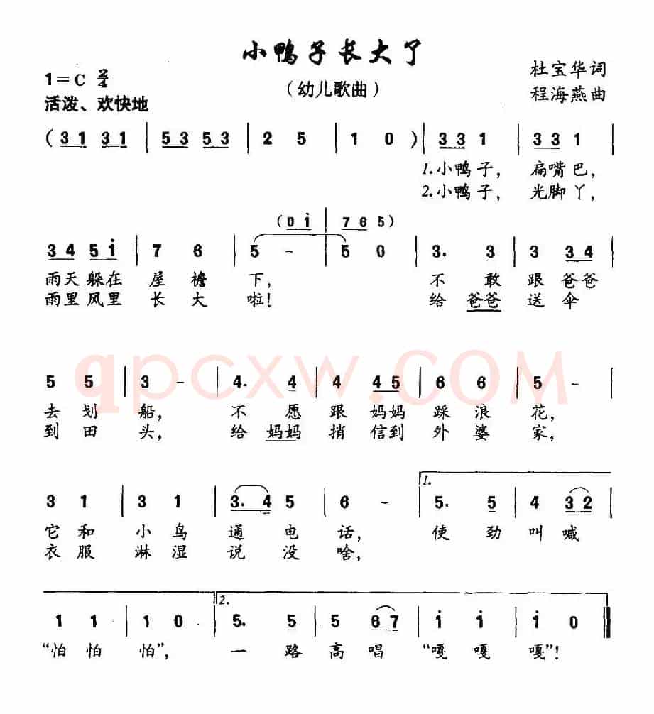 小鸭子长大了