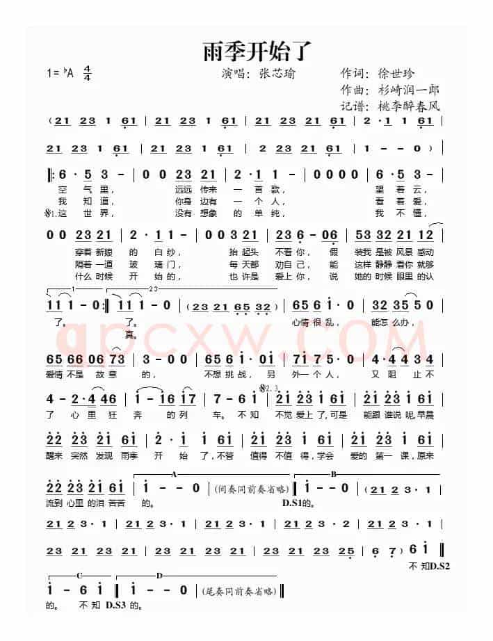 雨季开始了