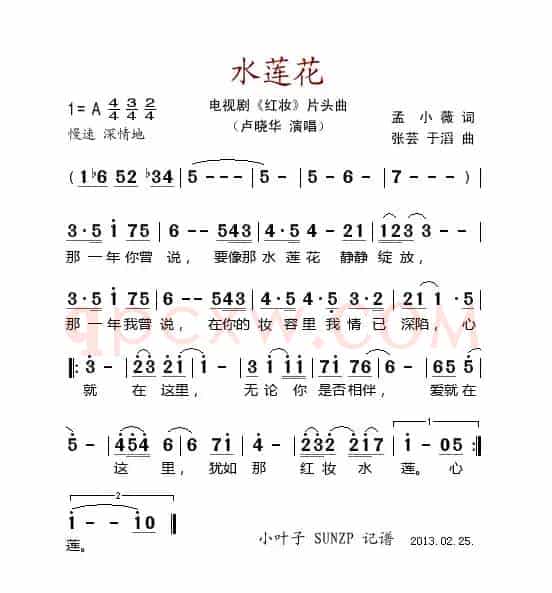 水莲花（电视剧《红妆》片头曲）
