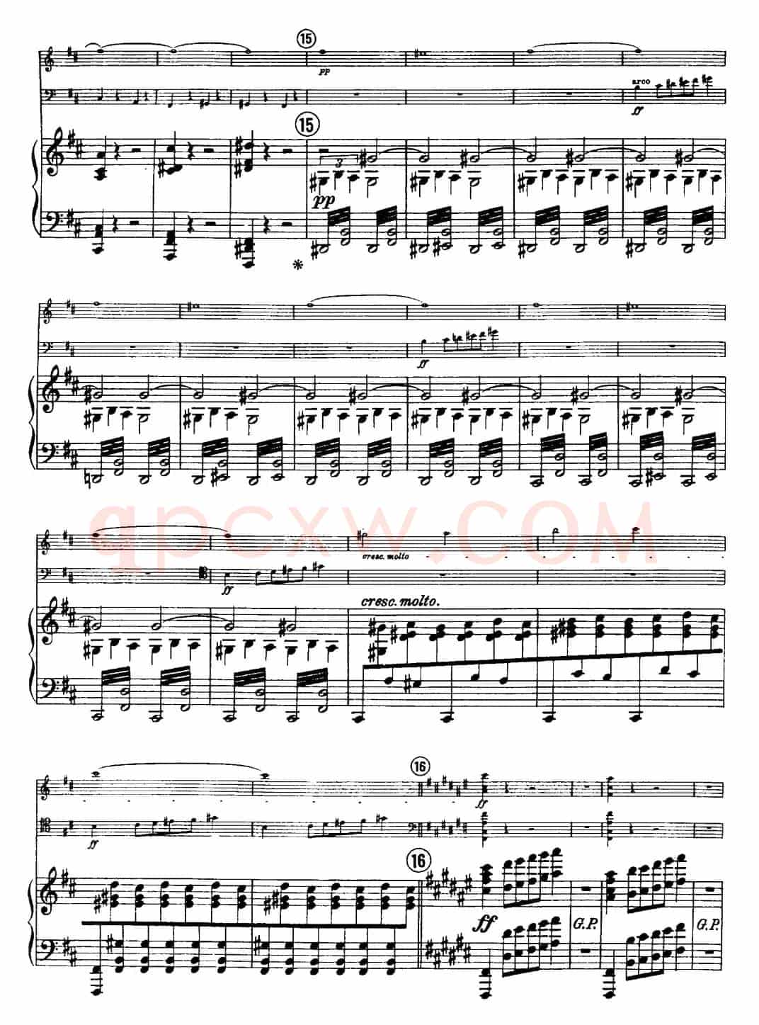 Franck《Piano Trio Op.1 No.1,F-sharp minor》(Ⅲ、小提琴+大提琴+钢琴伴奏)