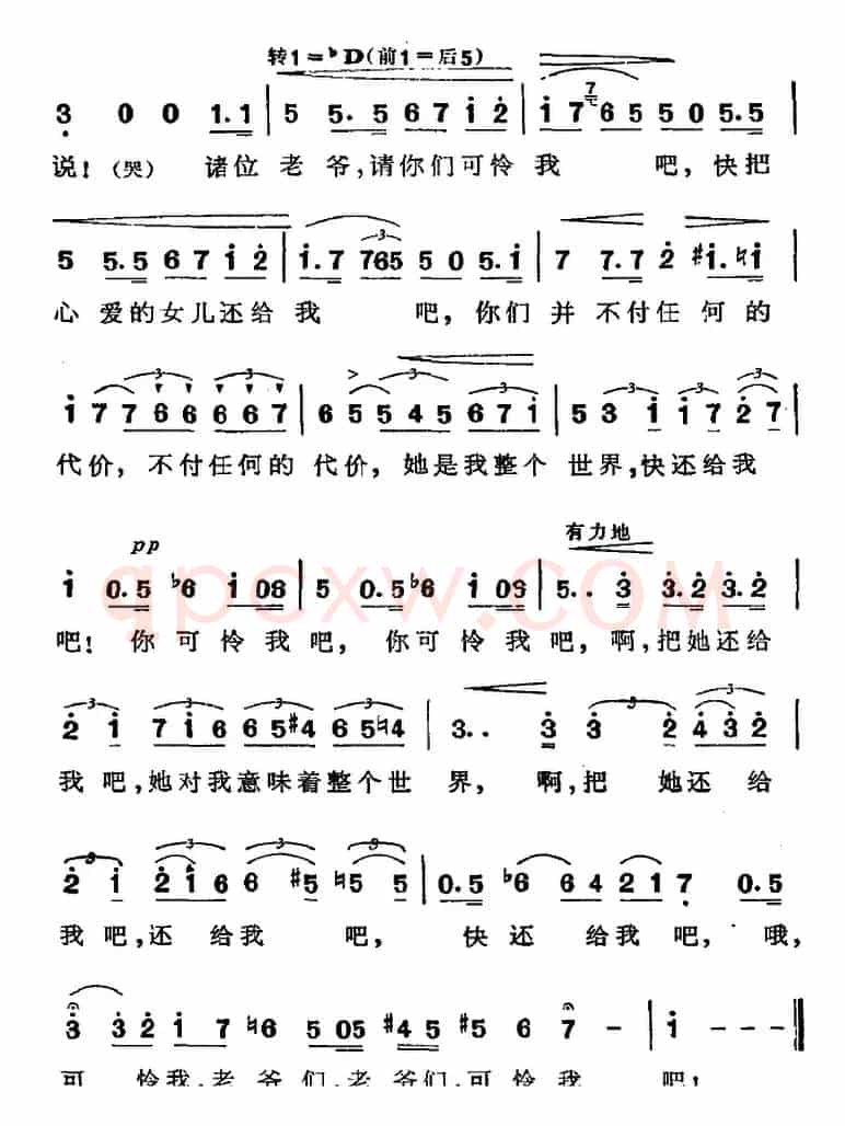 歌剧《弄臣》选曲：里戈莱托的咏叹调——你们这些狗强盗（第二幕）