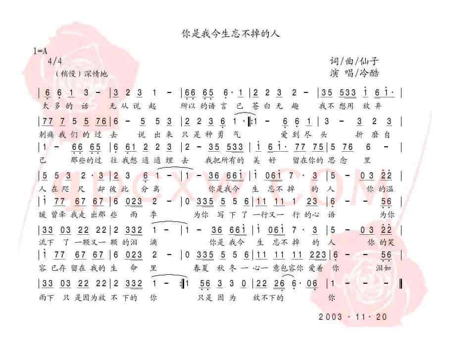 你是我今生忘不掉的人