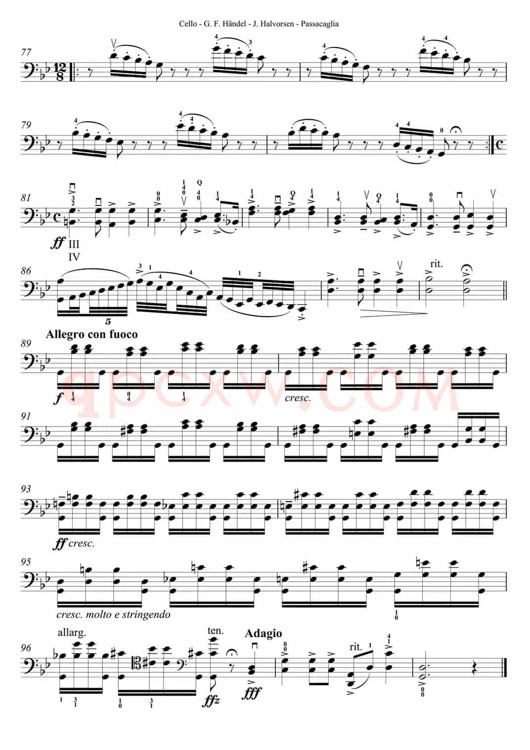 Passacaglia 帕萨卡利亚（大提琴）
