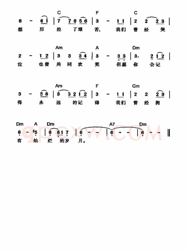 闪亮的日子（带和弦）