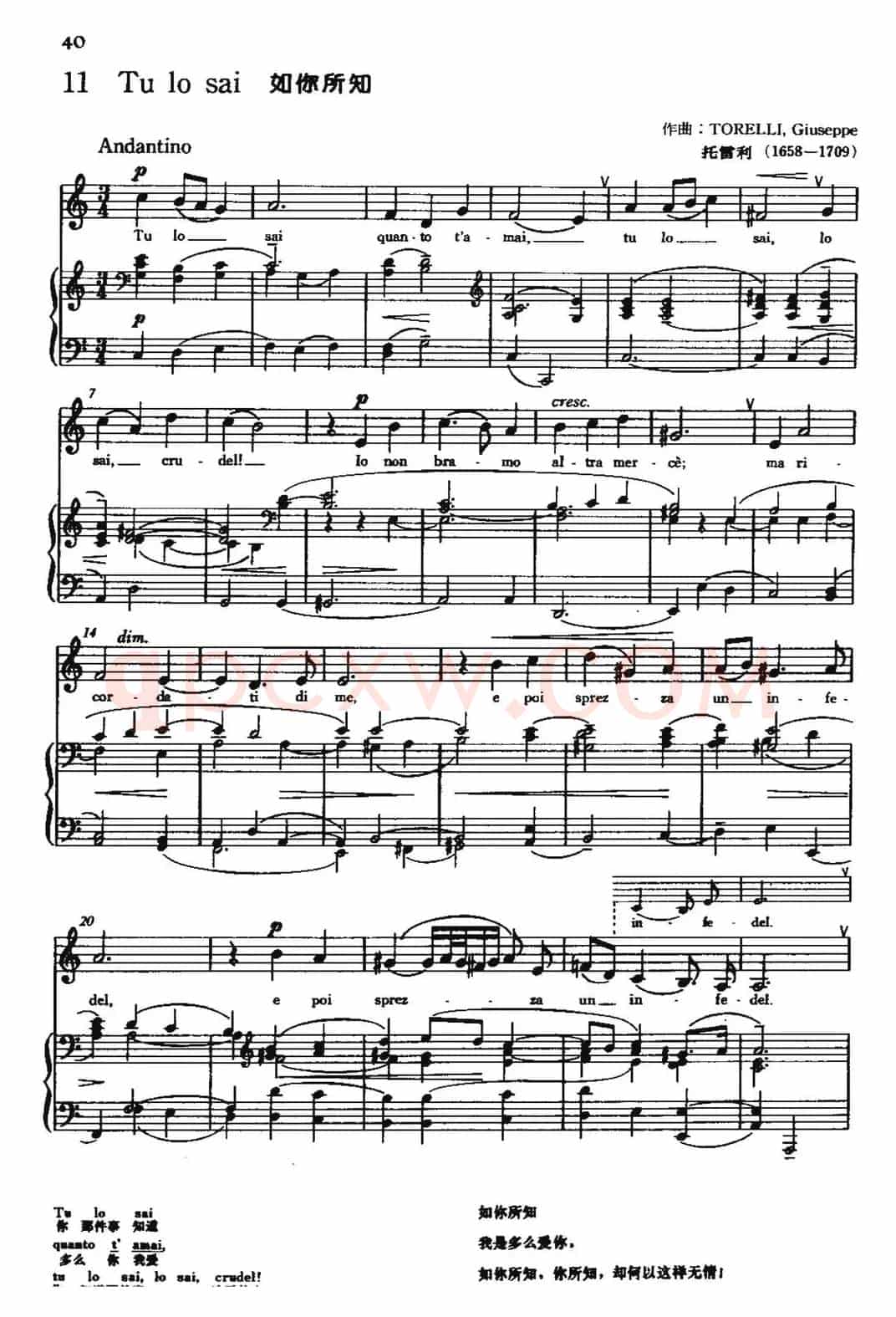 [意]Tu lo sai（如你所知）