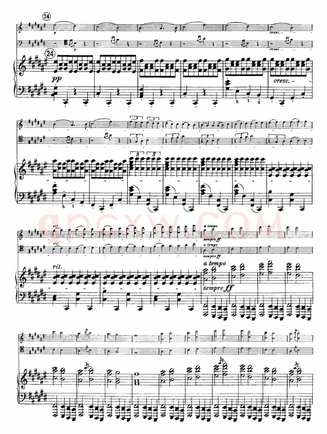 Franck《Piano Trio Op.1 No.1,F-sharp minor》(Ⅲ、小提琴+大提琴+钢琴伴奏)