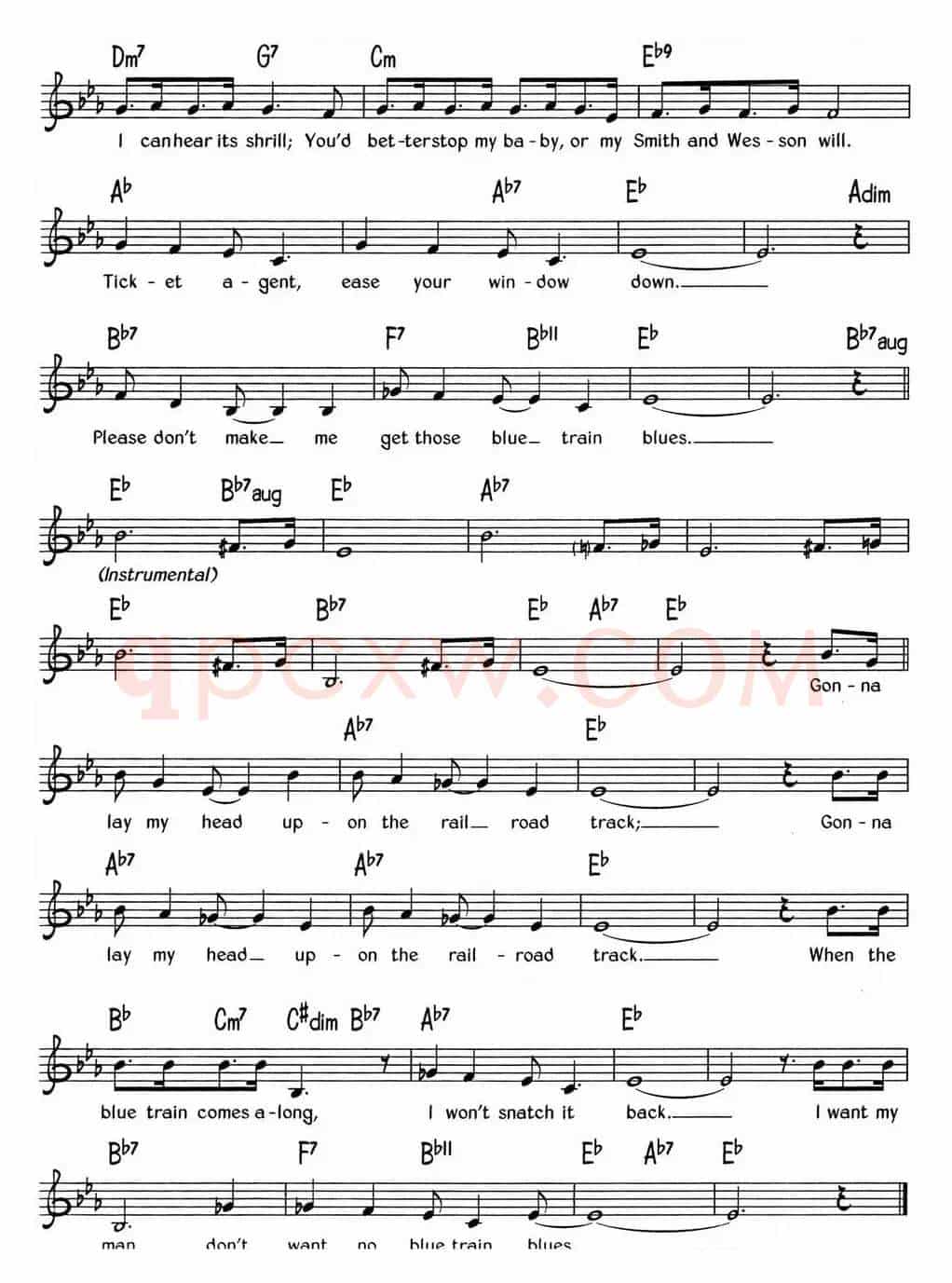蓝调音乐：Blue Train Blues（Ticket Agent Take Your Window Down）