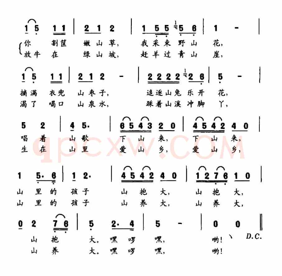 山里的孩子（巩建华词 张小灵曲）