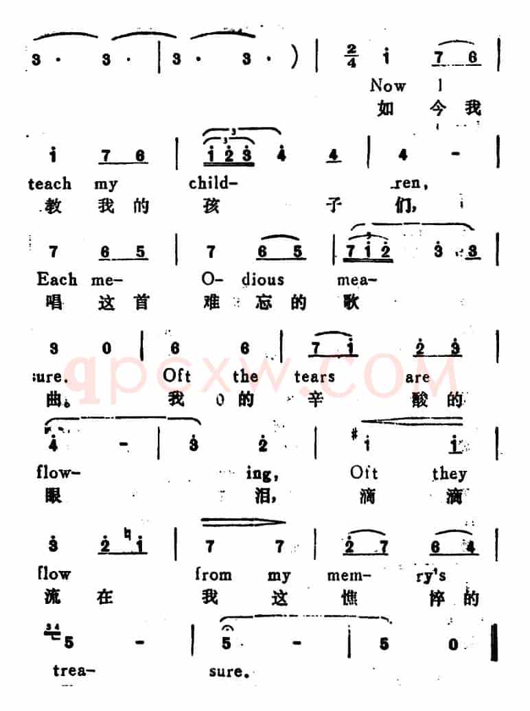 [捷]母亲教我唱的歌（Songs My Mother Taught Me）（汉英文对照）