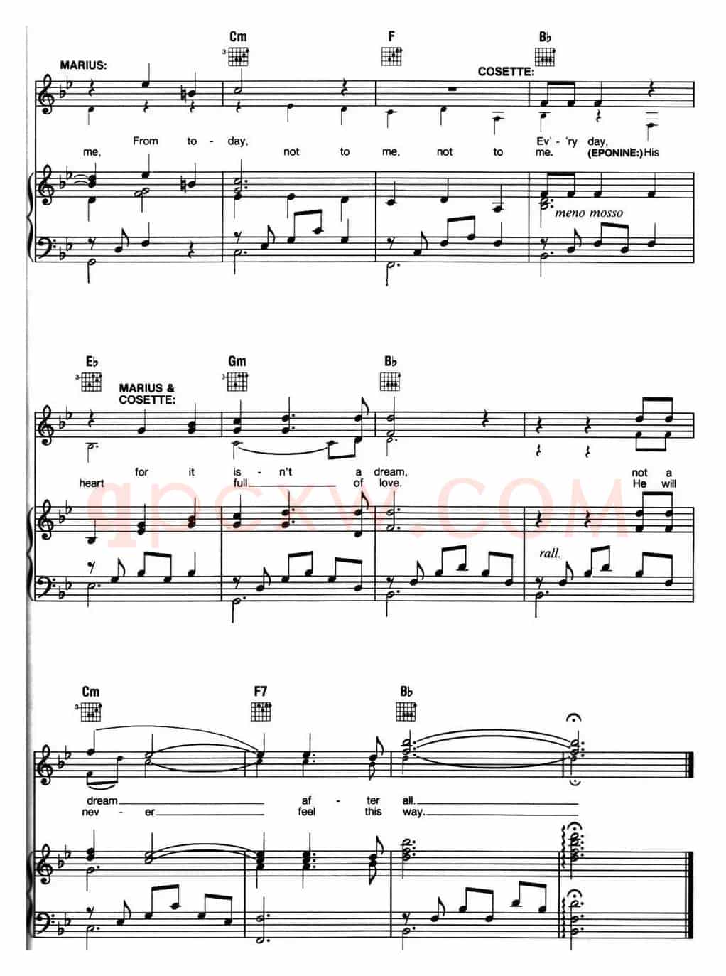 A Heart Full of Love(音乐剧《悲惨世界》(Les Miserables)选曲、正谱 )