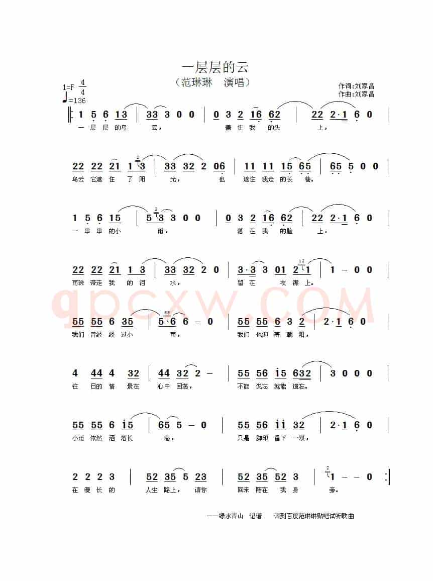 一层层的云