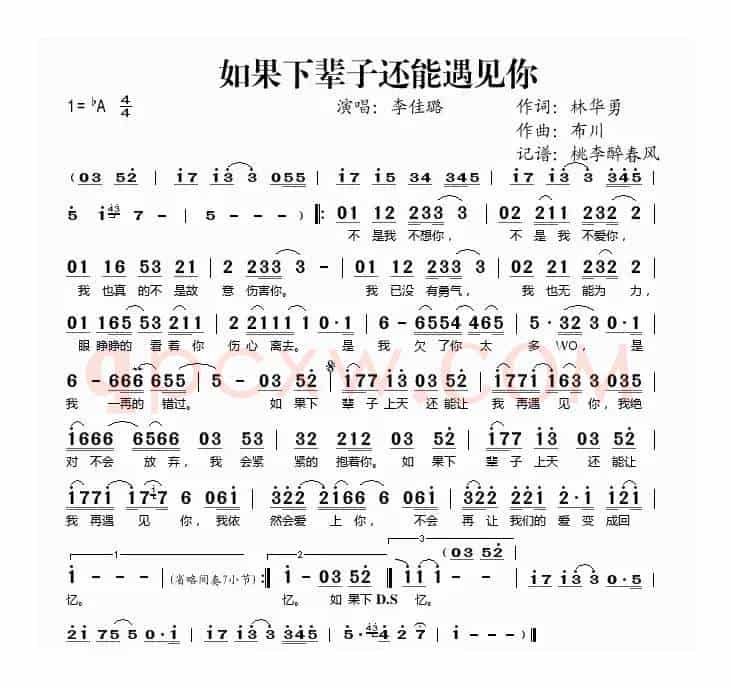 如果下辈子还能遇见你