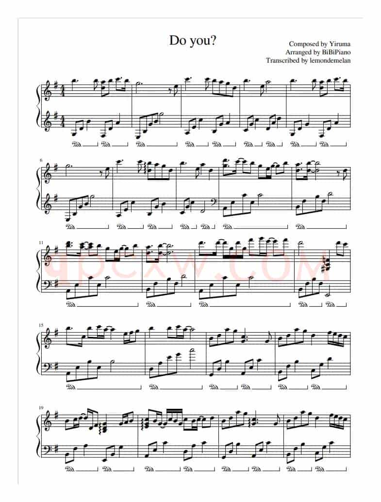 Do You?（你愿意吗？）（BiBiPiano钢琴版）