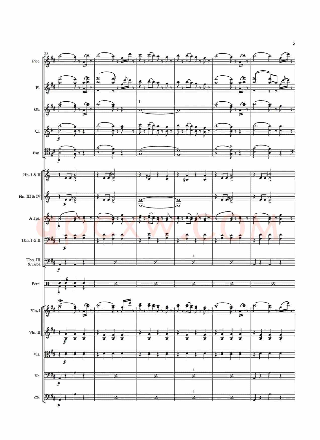 《拉德斯基进行曲》总谱（配器：Leopold Weninger）