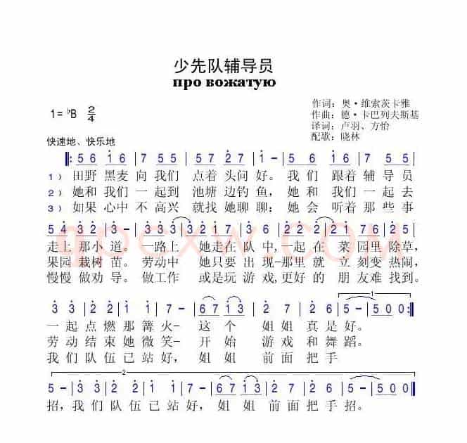 少先队辅导员 про вожатую