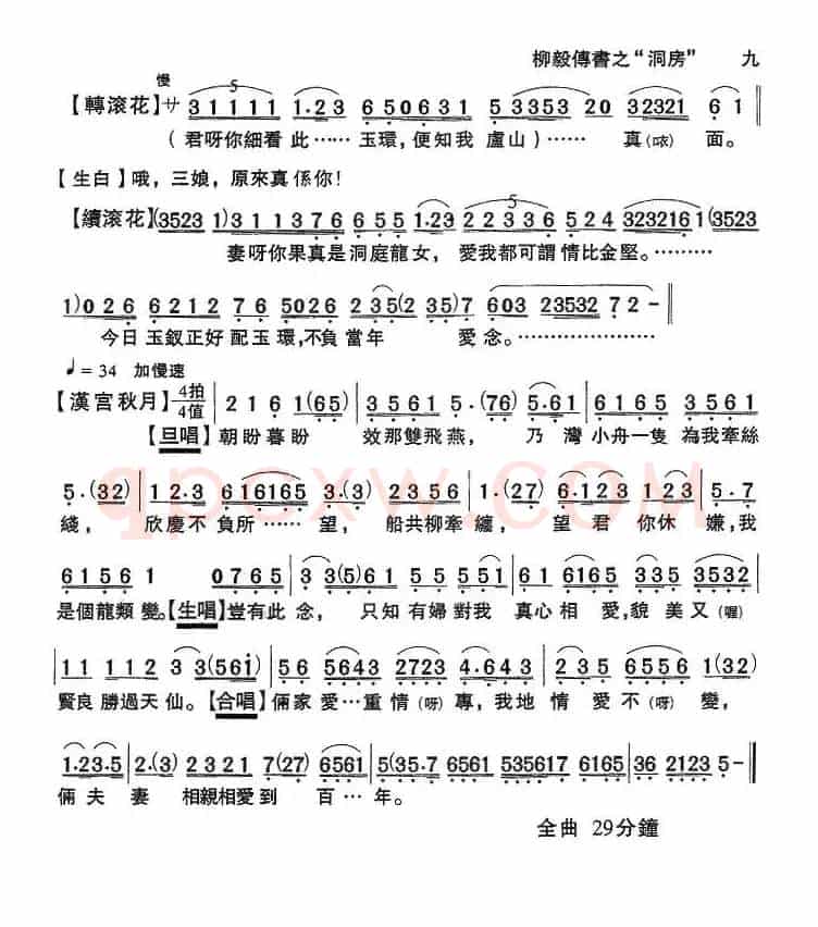 [粤剧粤曲]《柳毅传书·洞房》