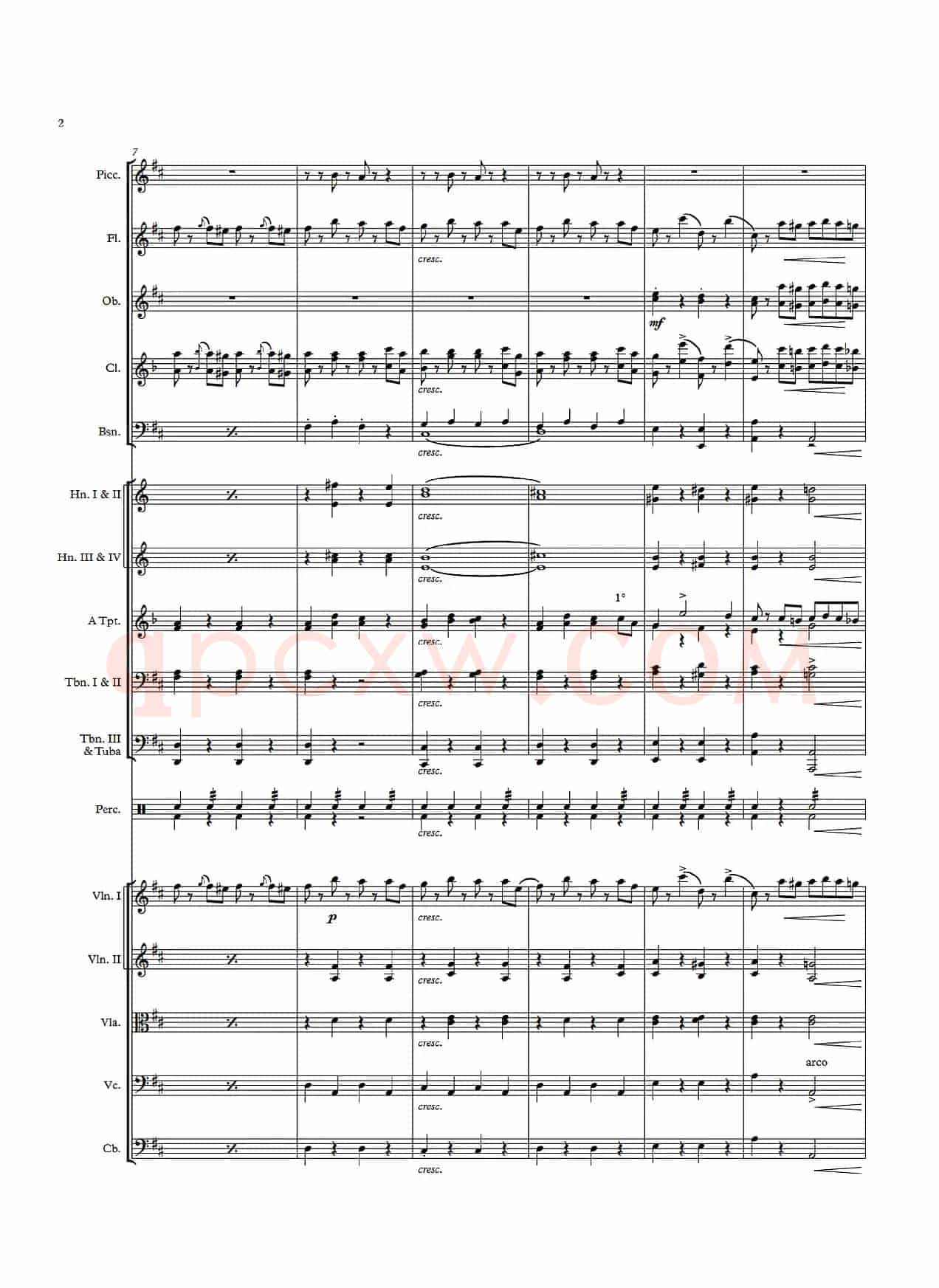 《拉德斯基进行曲》总谱（配器：Leopold Weninger）