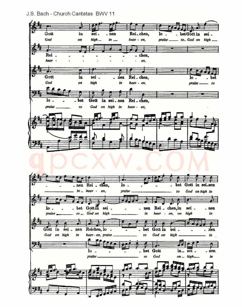 Lobet Gott in Seinen Reicben(颂扬上帝)