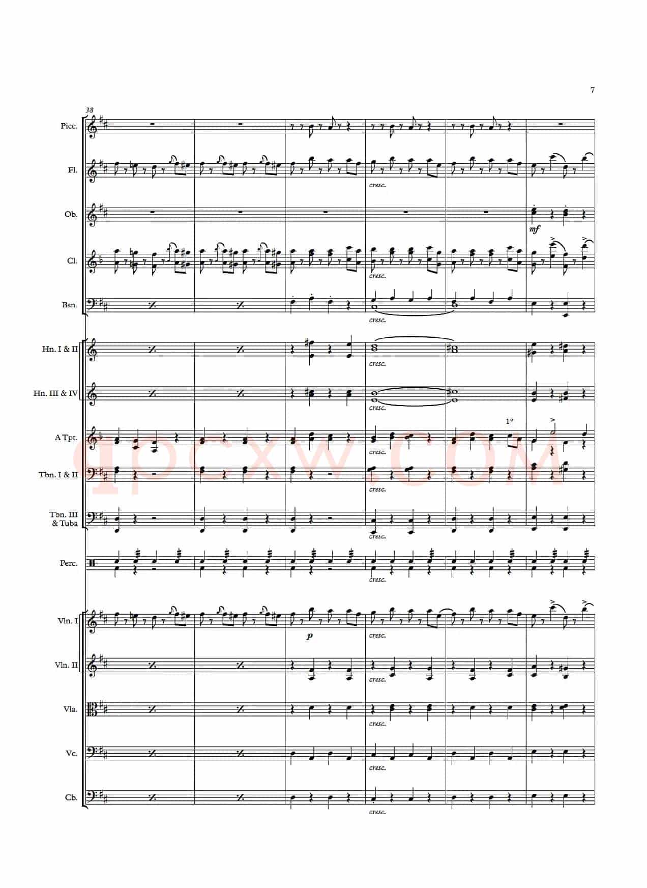 《拉德斯基进行曲》总谱（配器：Leopold Weninger）