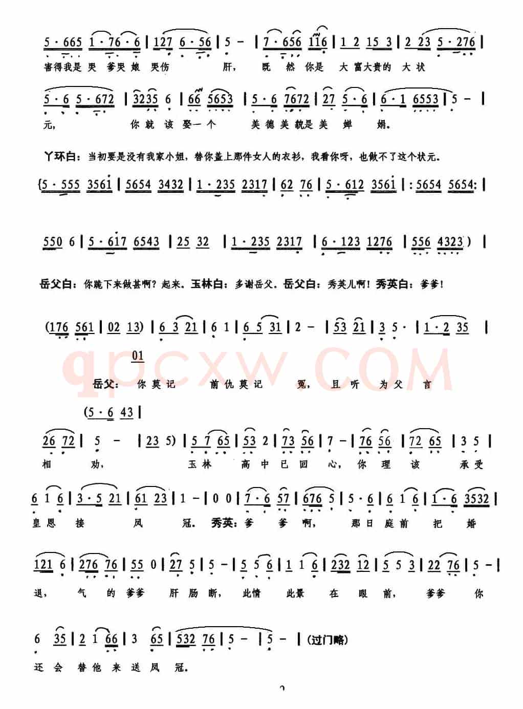 送凤冠（《碧玉簪》选段）