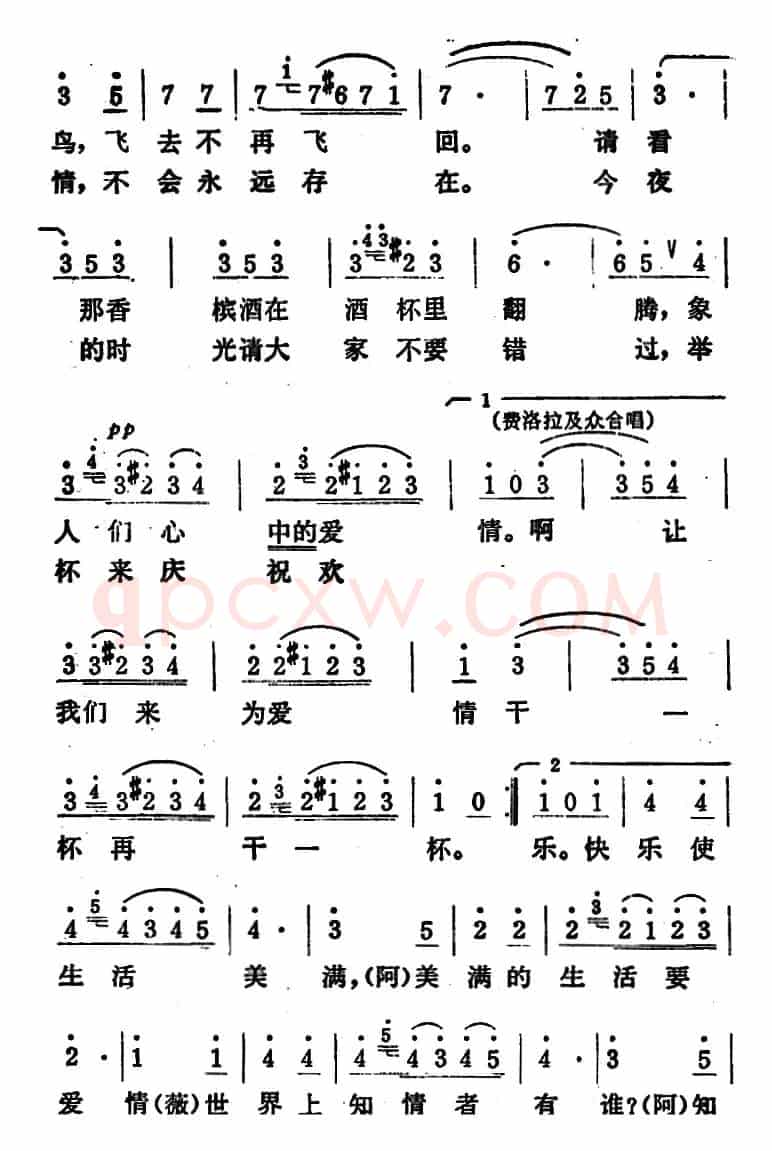 [意] 饮酒歌（歌剧《茶花女》选曲 ）