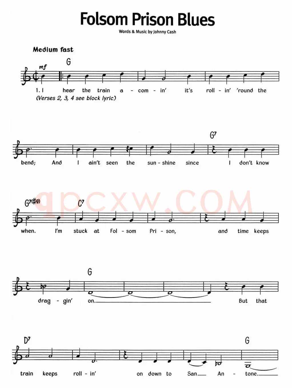 蓝调音乐：Folsom Prison Blues
