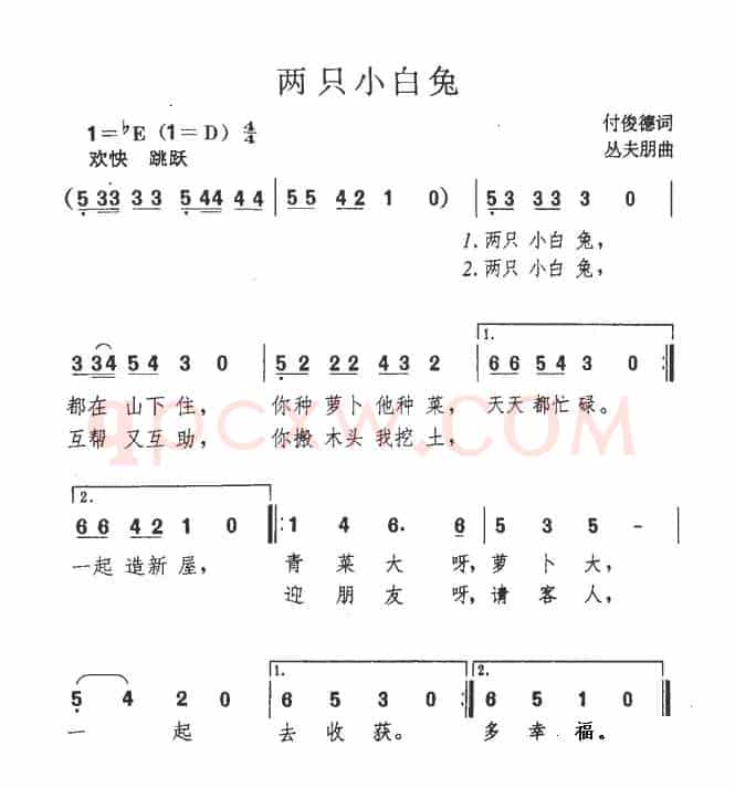 两只小白兔