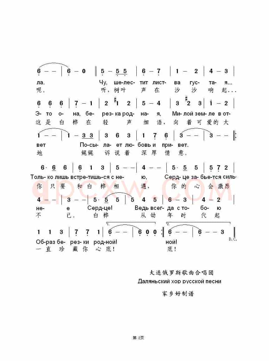 白桦赞（俄）