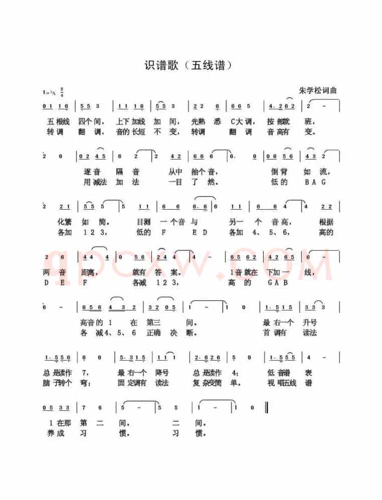 朱国鑫（朱学松）创作歌曲54首（第二部分18首）