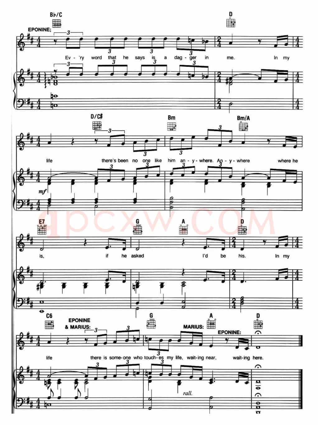 In My Life (音乐剧《悲惨世界》(Les Miserables)选曲、正谱 )