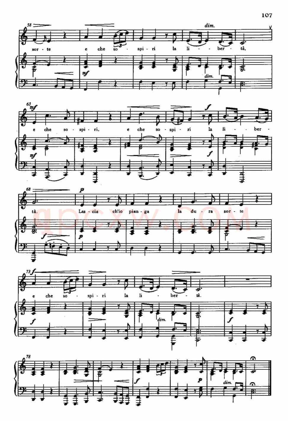 [意]Lascia ch'io pianga（让我痛哭吧）