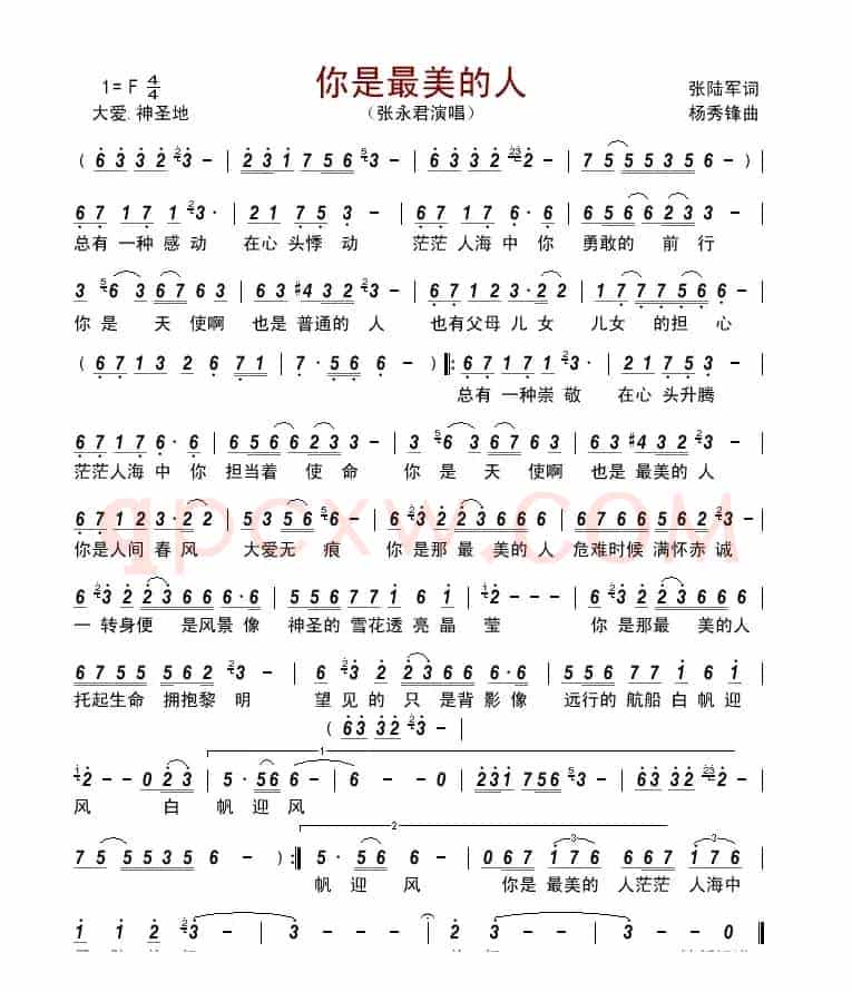 你是最美的人
