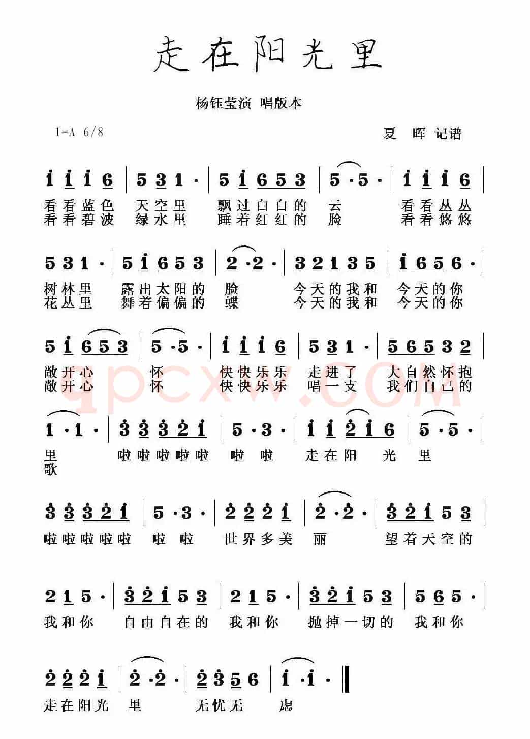 走在阳光里