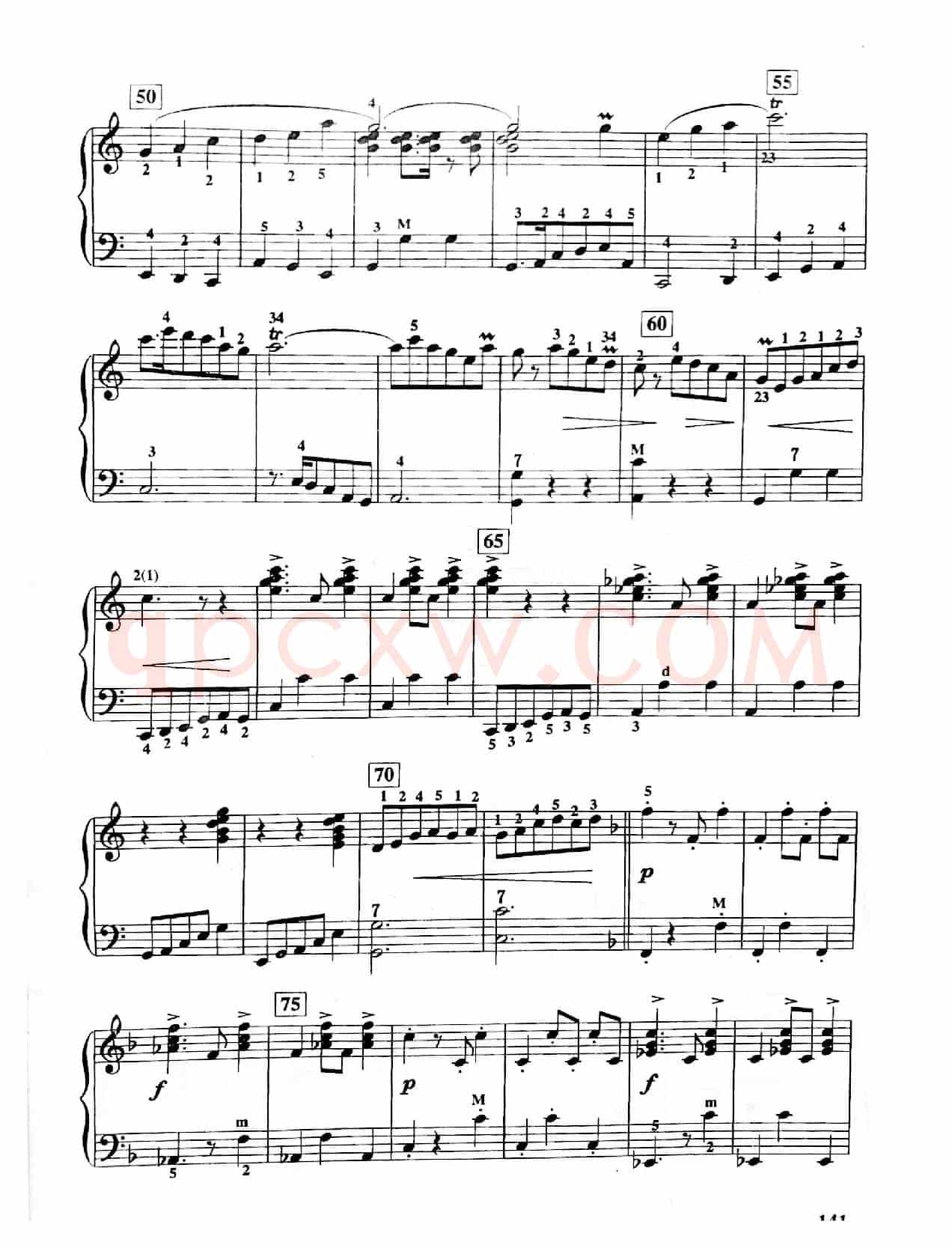 故乡圆舞曲（手风琴五线谱）