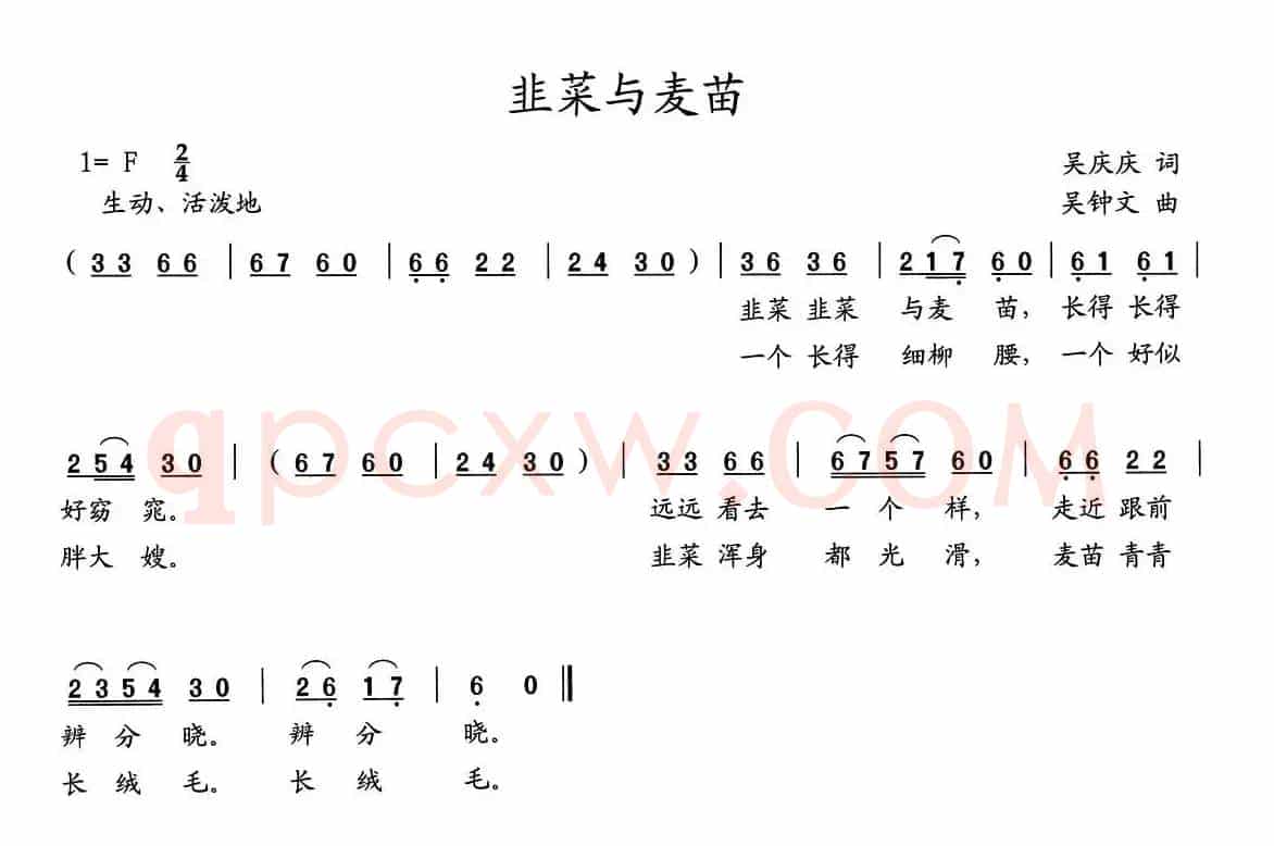 韭菜与麦苗