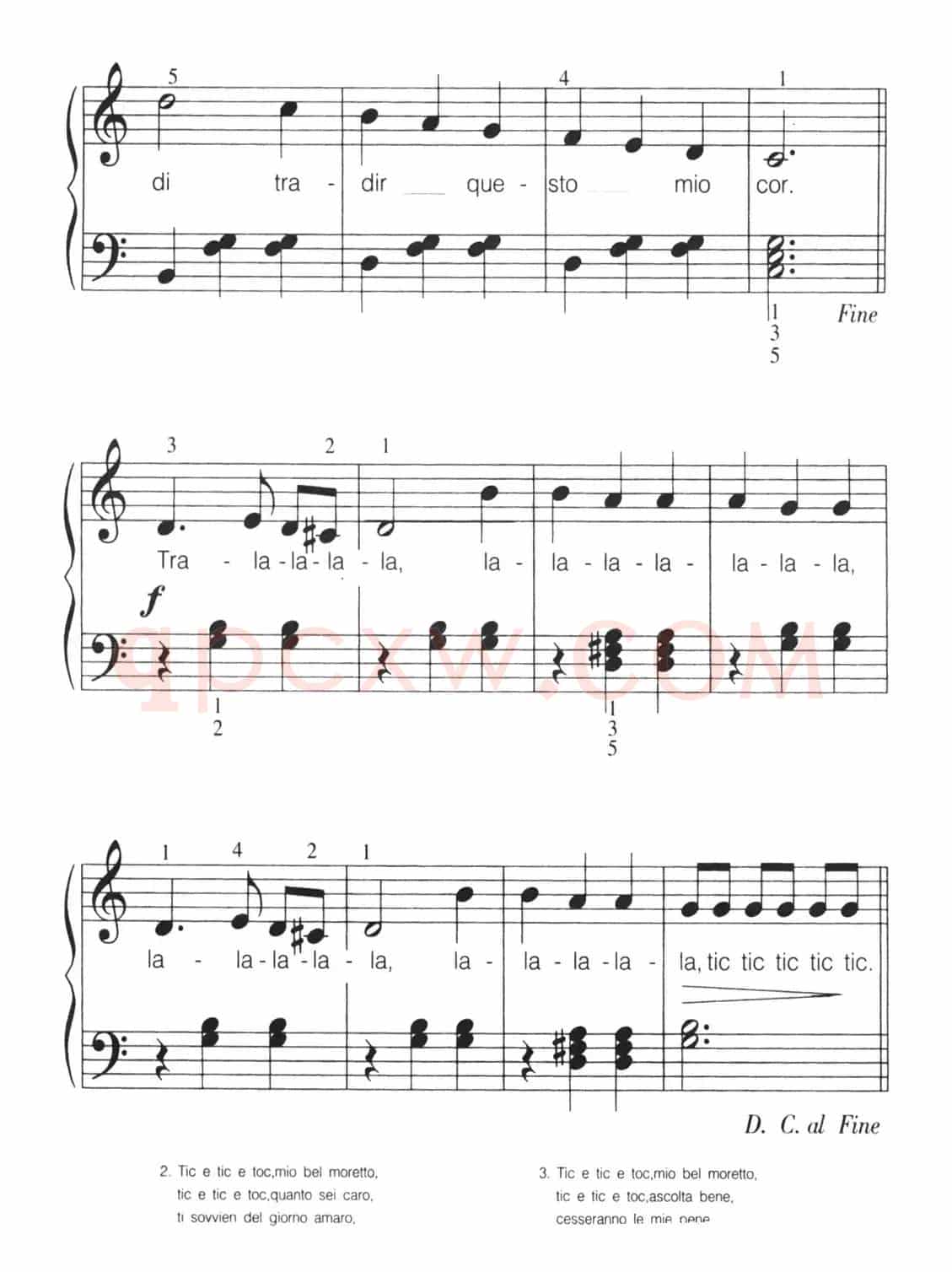[意]Tic e tic toc（嘀嗒歌）（弹唱谱）