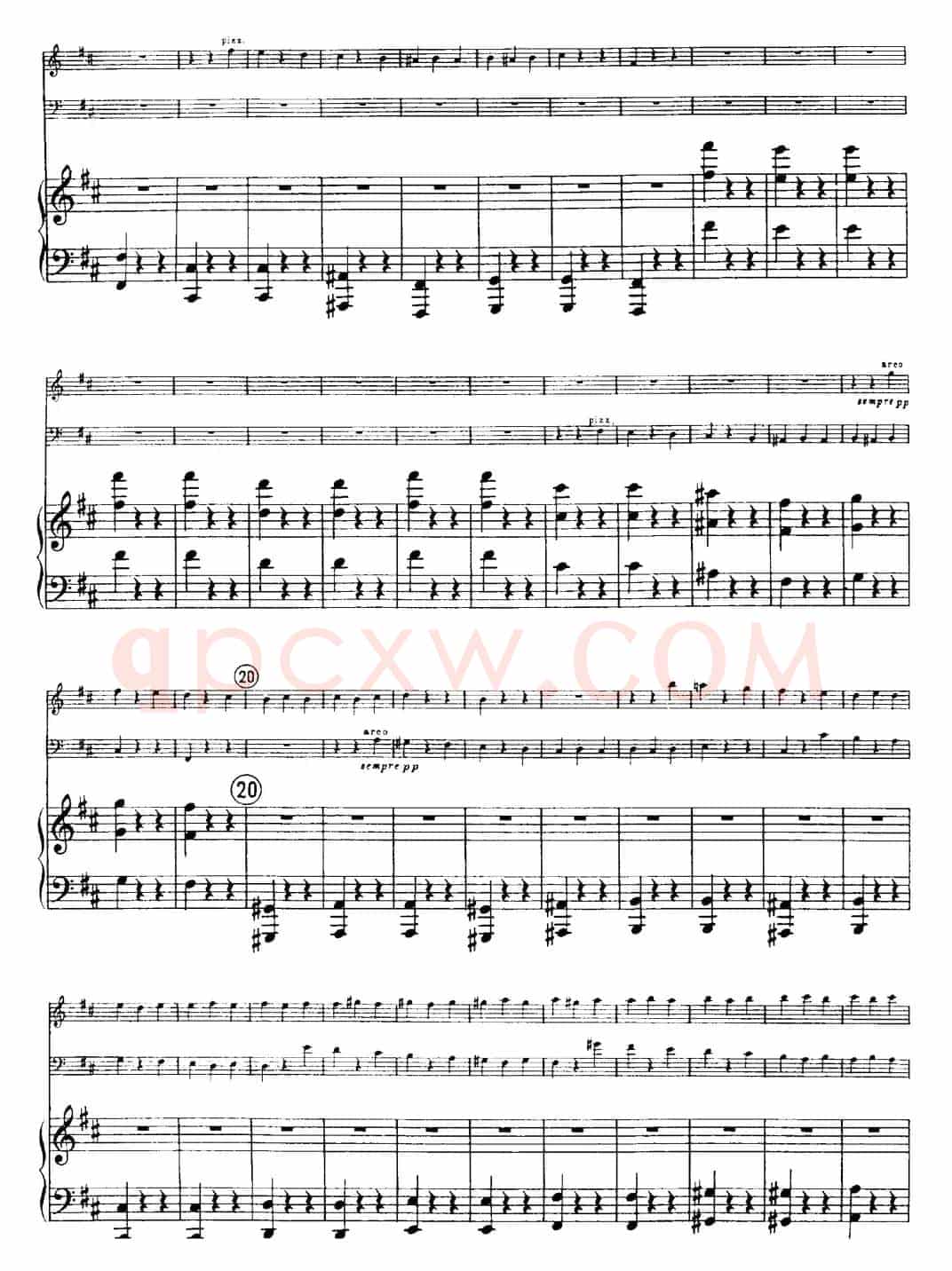 Franck《Piano Trio Op.1 No.1,F-sharp minor》(Ⅱ、小提琴+大提琴+钢琴伴奏)